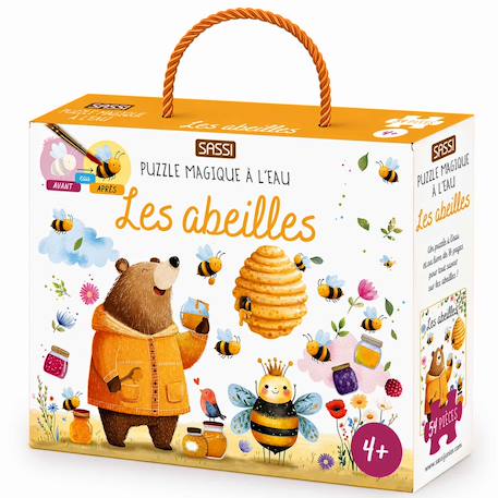 Puzzle magique à l'eau enfant 54 pièces coloriage réutilisable Le Pique-nique+Le Potager+Les abeilles+Les Papillons 13 - vertbaudet enfant 