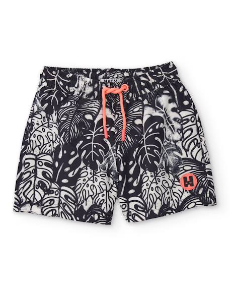 Garçon-Short de bain garçon en tissu tissé avec imprimé tropical