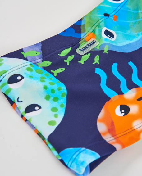 Maillot de bain garçon en maille avec élastique Bleu 4 - vertbaudet enfant 