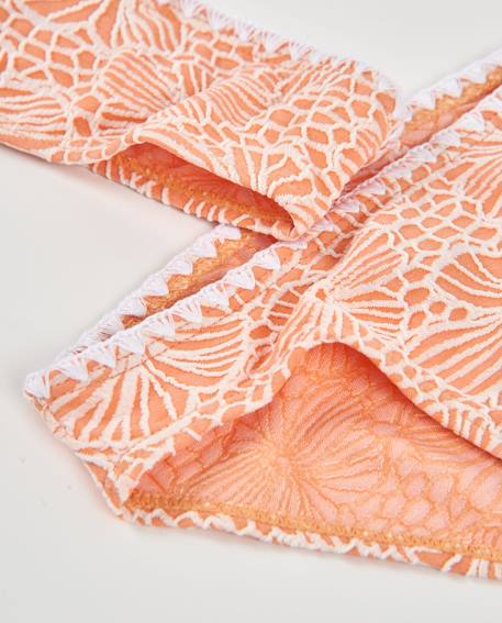 Bikini fille en maille avec imprimé en relief Orange 4 - vertbaudet enfant 