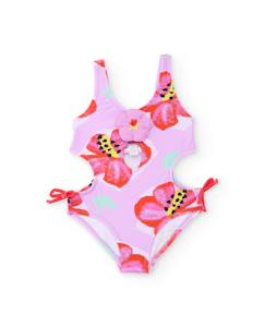 Maillot de bain fille en maille avec applications en relief  - vertbaudet enfant