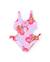 Maillot de bain fille en maille avec applications en relief Rose 1 - vertbaudet enfant 