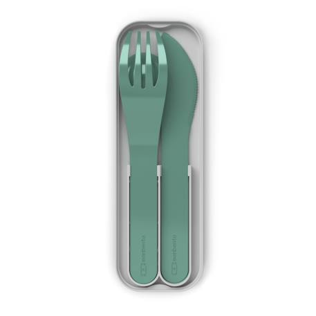 Set de couverts plastique végétal pocket color Bleu infinity+Natural cream+Rose blush+Vert forest 13 - vertbaudet enfant 