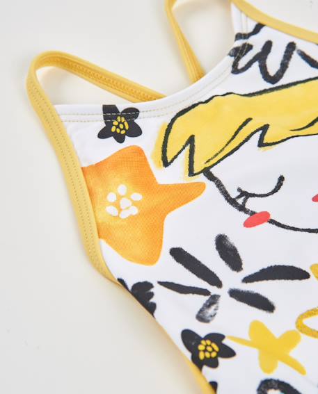 Maillot de bain pour fille en maille avec détail sur le côté Jaune 4 - vertbaudet enfant 