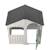 Cabane enfant avec balcon et fenêtres ouvrantes – maisonnette de jardin – dès 18 mois Blanc crème - gris - vert sauge 4 - vertbaudet enfant 