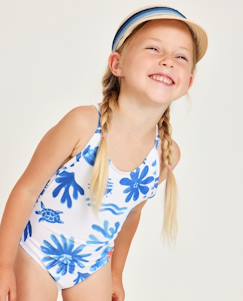 Maillot de bain pour fille en maille avec fines bretelles  - vertbaudet enfant