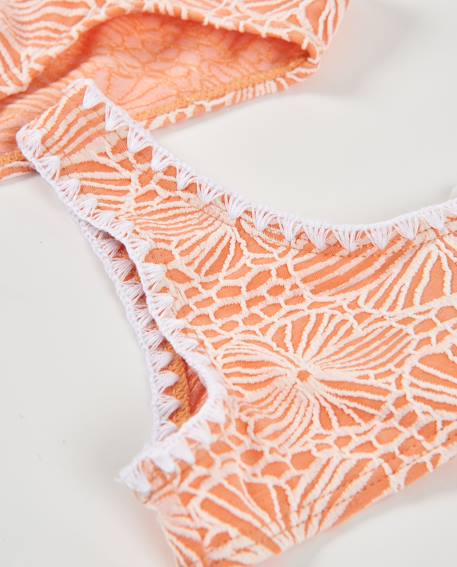 Bikini fille en maille avec imprimé en relief Orange 3 - vertbaudet enfant 