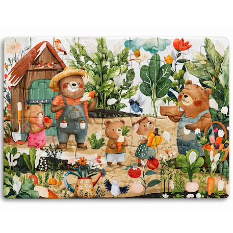 Puzzle magique à l'eau enfant 54 pièces coloriage réutilisable Le Pique-nique+Le Potager+Les abeilles+Les Papillons 8 - vertbaudet enfant 