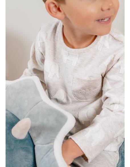 Pyjama bébé coton jacquard Beige 2 - vertbaudet enfant 