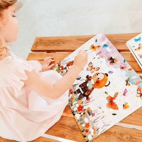 Puzzle magique à l'eau enfant 54 pièces coloriage réutilisable Le Pique-nique+Le Potager+Les abeilles+Les Papillons 22 - vertbaudet enfant 
