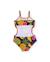 Maillot de bain fille en maille avec volant frontal Jaune 2 - vertbaudet enfant 