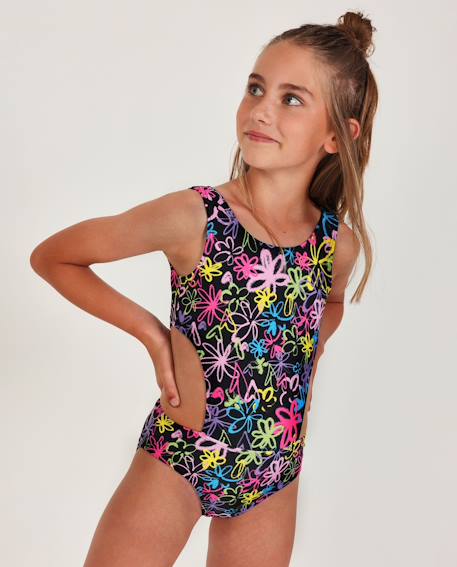 Fille-Maillot de bain-Maillot de bain fille en maille avec ouvertures latérales
