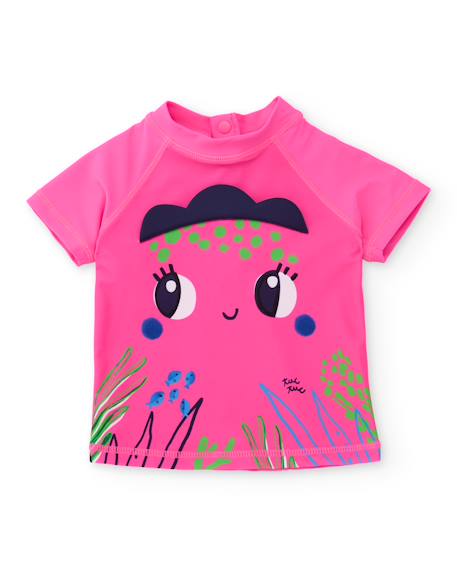 T-shirt de bain fille en maille à séchage rapide Rose 2 - vertbaudet enfant 