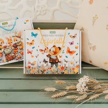 Puzzle magique à l'eau enfant 54 pièces coloriage réutilisable Le Pique-nique+Le Potager+Les abeilles+Les Papillons 23 - vertbaudet enfant 