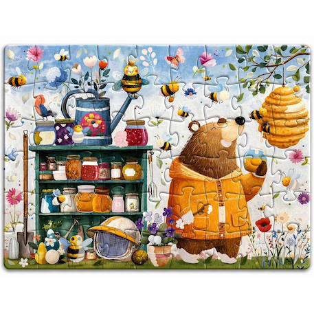 Puzzle magique à l'eau enfant 54 pièces coloriage réutilisable Le Pique-nique+Le Potager+Les abeilles+Les Papillons 14 - vertbaudet enfant 