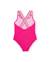 Maillot de bain fille en maille avec bretelles croisées Rose 2 - vertbaudet enfant 
