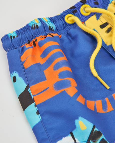 Maillot de bain pour garçon en toile avec motif tigres Violet 3 - vertbaudet enfant 