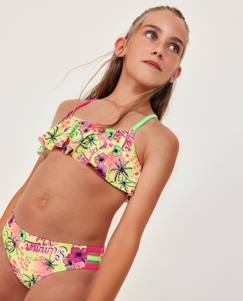 Bikini fille en maille avec volant sur le top  - vertbaudet enfant