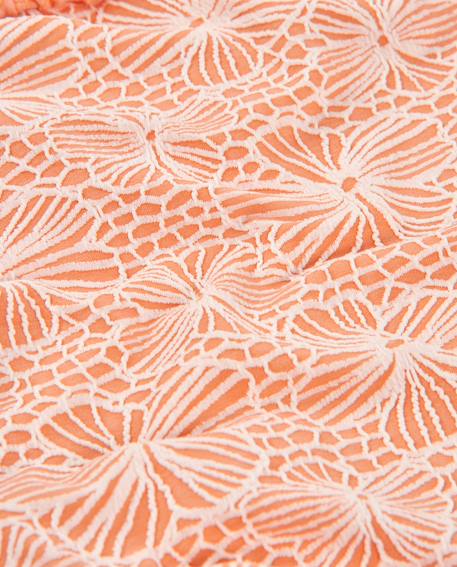 Maillot de bain fille en maille au design asymétrique Orange 4 - vertbaudet enfant 
