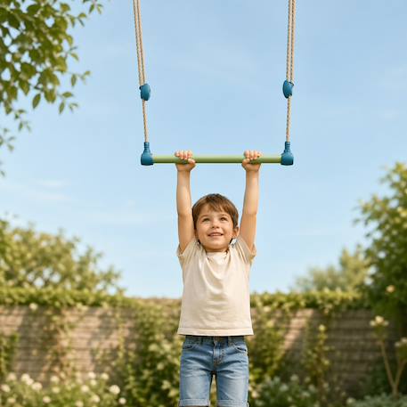 Trapèze pour portique balançoire 1.90 / 2,50 m. Pour enfants Vert 1 - vertbaudet enfant 