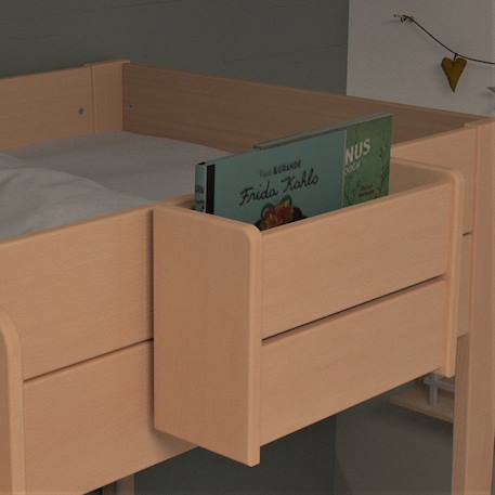Etagère caisson suspendue en hêtre naturel  armand Bois naturel 2 - vertbaudet enfant 