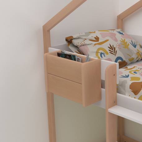 Etagère caisson suspendue en hêtre naturel  armand Bois naturel 1 - vertbaudet enfant 