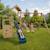 Aire de jeux avec toboggan xchange clever avec poutre métal 3 agrès pour enfants Bois 1 - vertbaudet enfant 