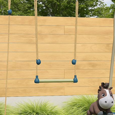 Trapèze pour portique balançoire 1.90 / 2,50 m. Pour enfants Vert 4 - vertbaudet enfant 