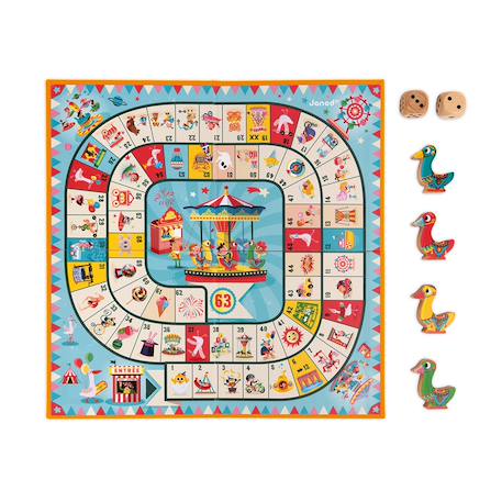 Jeu de l'oie carrousel Bleu 4 - vertbaudet enfant 