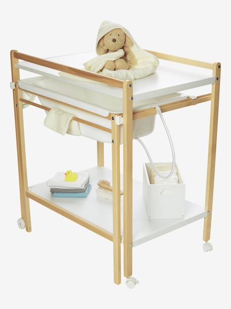 Table à langer avec baignoire intégrée MagicTub blanc+naturel/blanc 9 - vertbaudet enfant 