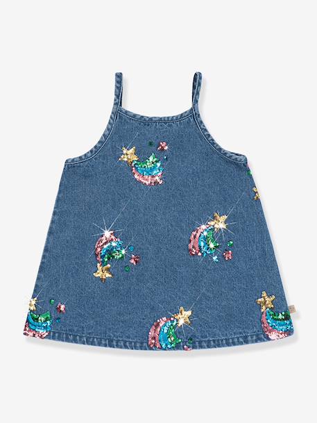Bébé-Robe denim fille à bretelles