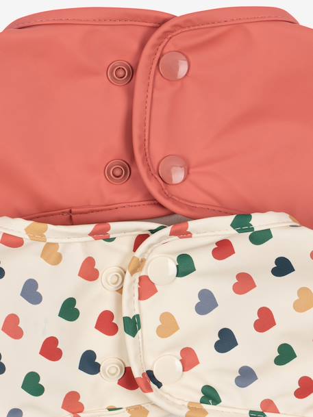 Lot 2 bavoirs avec manches bleu+rose 6 - vertbaudet enfant 