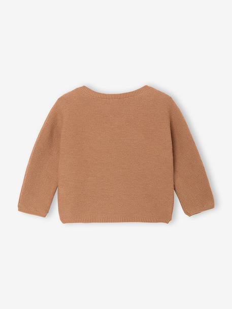 Brassière bébé naissance tricot point mousse coton et laine beige chiné+blanc+cappuccino+rose pâle+vert sauge 11 - vertbaudet enfant 