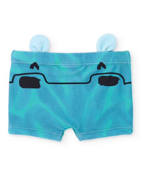 Maillot de bain garçon en maille avec petites oreilles décoratives Bleu 2 - vertbaudet enfant 