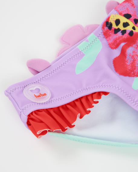 Culotte fille en maille avec volants sur les côtés Violet 3 - vertbaudet enfant 