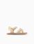Sandales en cuir avec brides tressées et maintien du talon Beige clair 1 - vertbaudet enfant 