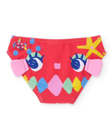 Culotte de bain en maille pour fille à séchage rapide Rouge 2 - vertbaudet enfant 