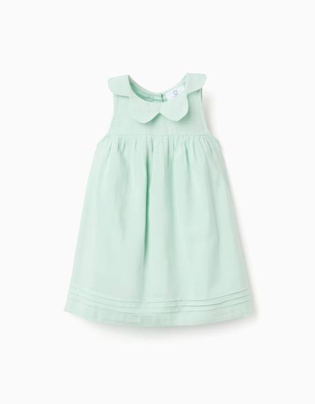 Bébé-Robe sans manches en coton et lin