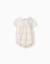 Body en coton + barboteuse à carreaux b&s Blanc 3 - vertbaudet enfant 