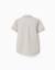 Chemise à manches courtes en coton et à rayures Beige clair 2 - vertbaudet enfant 