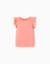 T-shirt avec manches à volants et col rond Beige clair+Corail clair+Jaune clair+Vert clair 4 - vertbaudet enfant 
