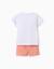 Pyjama en coton à manches courtes et imprimé alligator Blanc 2 - vertbaudet enfant 