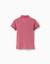Polo en piqué de coton avec pois en jacquard Rose foncé 2 - vertbaudet enfant 