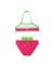 Bikini fille en maille avec petites feuilles en relief Rouge 4 - vertbaudet enfant 