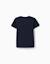 T-shirt en coton avec imprimé botanic Blanc+Bleu foncé 6 - vertbaudet enfant 