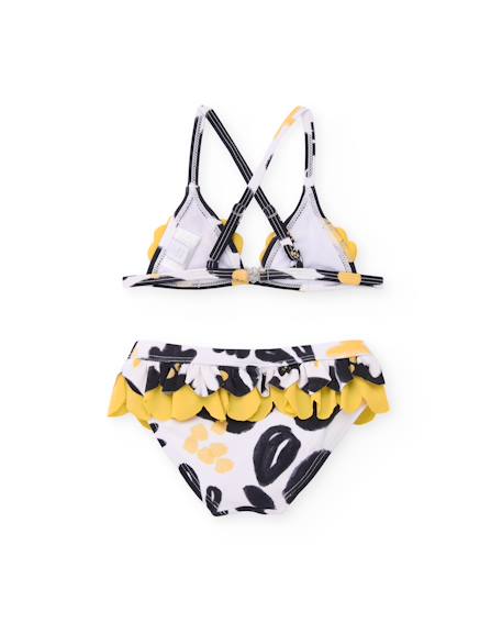 Bikini en maille pour fille avec détails à sequins Jaune 3 - vertbaudet enfant 