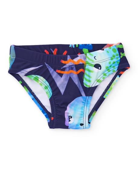 Maillot de bain garçon en maille d’inspiration marine Bleu 1 - vertbaudet enfant 