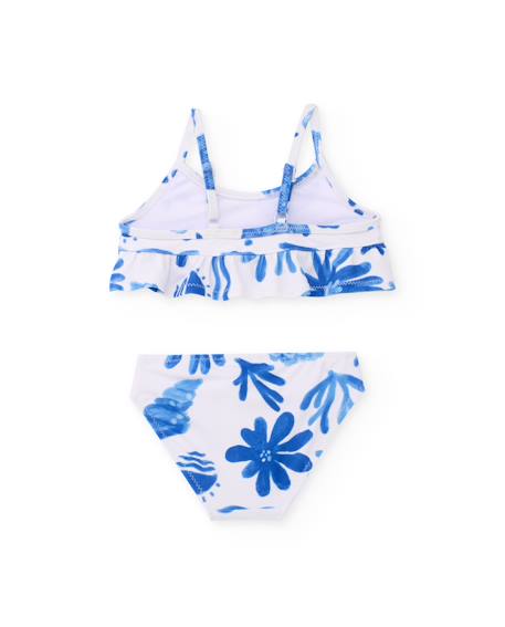 Bikini pour fille en maille avec bretelles réglables Blanc 3 - vertbaudet enfant 