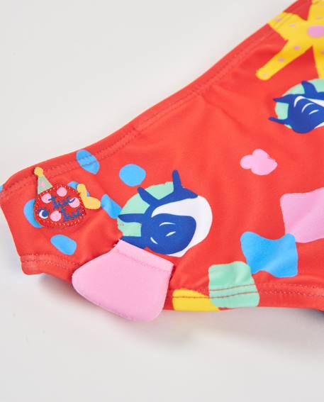 Culotte de bain en maille pour fille à séchage rapide Rouge 4 - vertbaudet enfant 