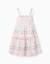Robe à bretelles en coton avec motif mosaïque Blanc 1 - vertbaudet enfant 
